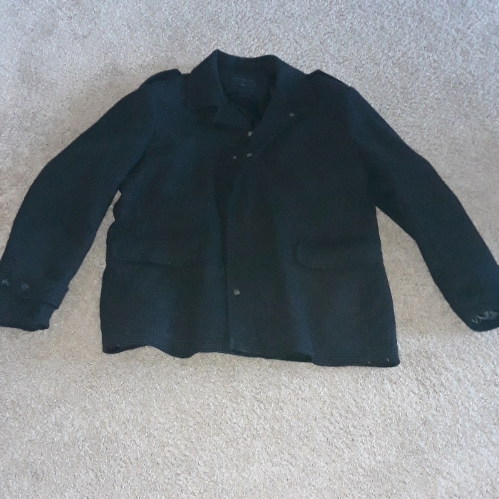 Mens Banana republic wool plaid coat